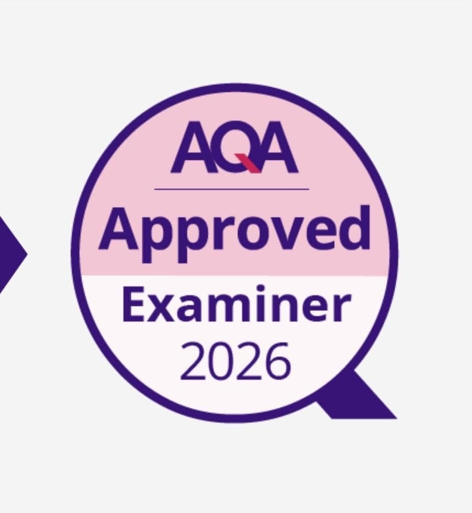 AQA Approved Examiner 2026 badge